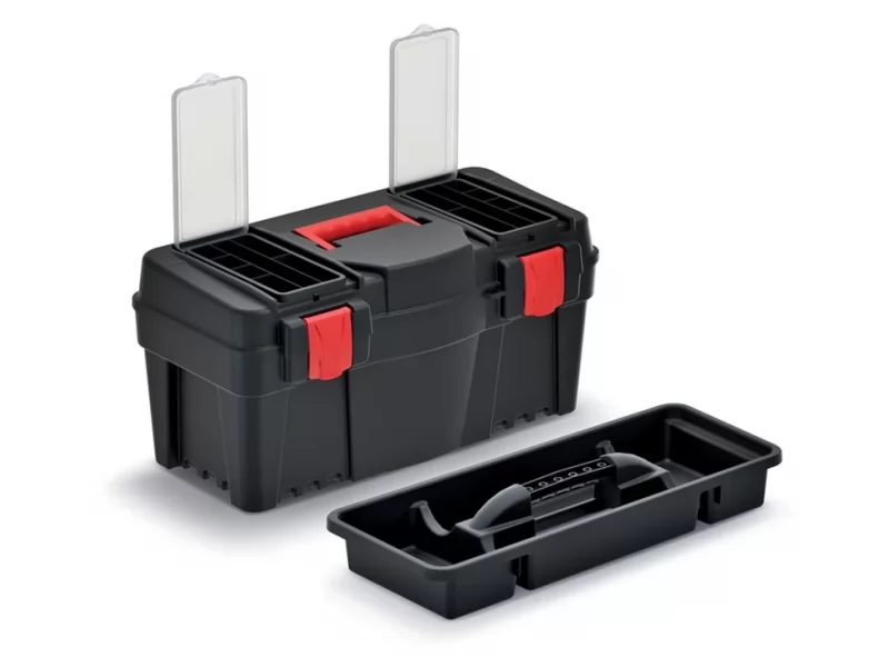 Trusa pentru depozitare si transport scule cu 2 organizatoare 55x26, 7x27 cm