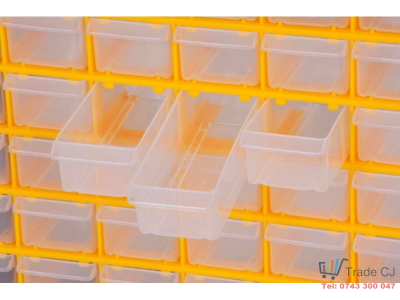 Organizator accesorii, 64 sertare, 50x16x39 cm, maxim 15 kg
