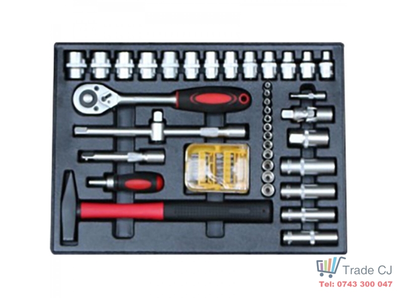Trusa scule 139 piese, tubulare, chei combinate, imbus, in cutie transport aluminiu, 46x35x13 cm