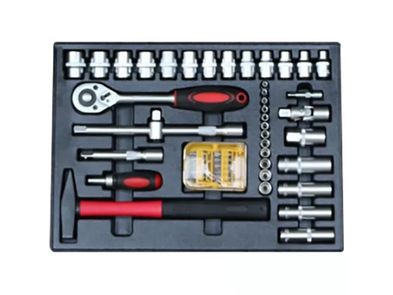 Trusa scule 139 piese, tubulare, chei combinate, imbus, in cutie transport aluminiu, 46x35x13 cm
