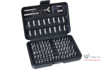 Set 100 biti si adaptoare Cr-V, pentru masina de gaurit si insurubat, in cutie plastic