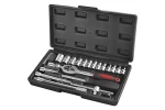 Trusa scule 25 piese, tubulare 4-14 mm, clichet 1 4 si extensii, Cr-V, in cutie transport plastic