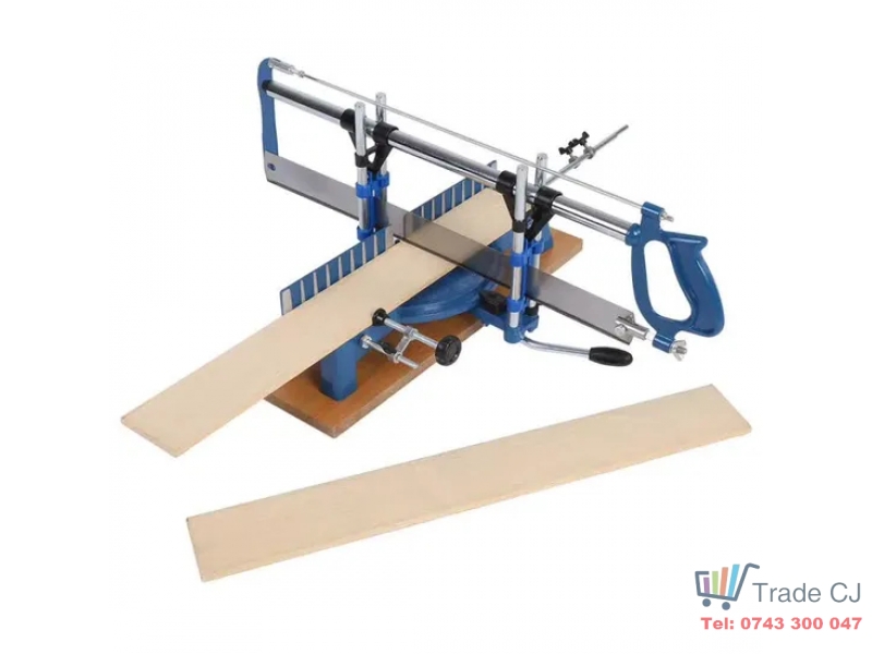 Fierastrau manual profesional pentru taieri la unghi, lama 600 mm, suport lemn, reglaj unghiuri 90, 45, 35, 30, 22.5 grade