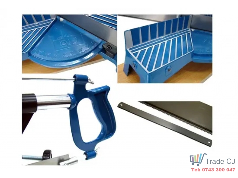 Fierastrau manual profesional pentru taieri la unghi, lama 600 mm, suport lemn, reglaj unghiuri 90, 45, 35, 30, 22.5 grade