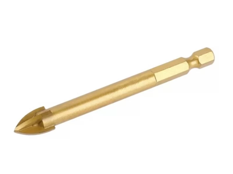 Burghiu pentru gaurire gresie, sticla si ceramica 8 x 80 mm, adaptor hex 1 4