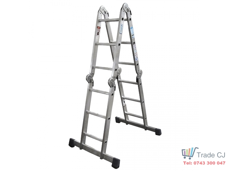 Scara aluminiu articulata 4 tronsoane x 3 trepte,max 150 kg