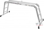 Scara multifunctionala articulata cu platforma ML 103, 4x3 trepte, aluminiu, 4 in 1, pliabila, sarcina maxima 150 kg