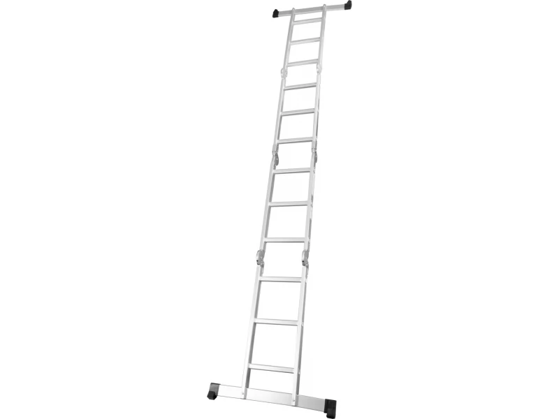 Scara multifunctionala articulata cu platforma ML 103, 4x3 trepte, aluminiu, 4 in 1, pliabila, sarcina maxima 150 kg