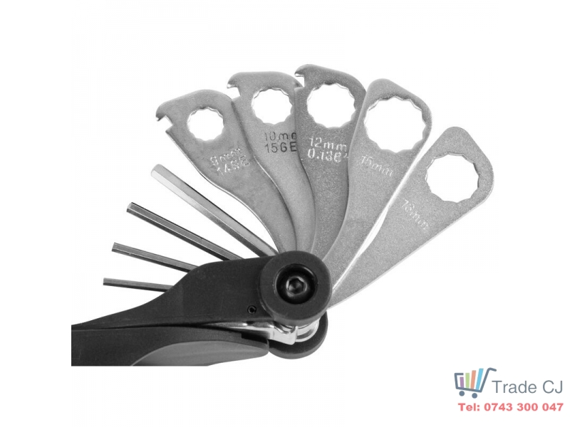 Set complet reparatie bicicleta, chei si petice, 28 buc