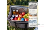 Geanta frigorifica pliabila 30L, izolare termica, 27x40x31 cm, culoare gri, pentru camping, picnic, plaja si cumparaturi