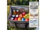 Geanta frigorifica pliabila 30L, izolare termica, 27x40x31 cm, culoare gri, pentru camping, picnic, plaja si cumparaturi