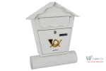 Cutie postala cu suport de ziar, Strend Pro SK-252190, alba, 45x37x10 cm