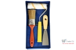 Set pentru zugravit cu tava, trafalet 10 cm, pensula si spaclu
