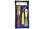 Set pentru zugravit cu tava, trafalet 10 cm, pensula si spaclu