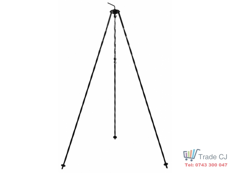 Trepied din metal pentru ceaun, 120cm cu carlig si lant