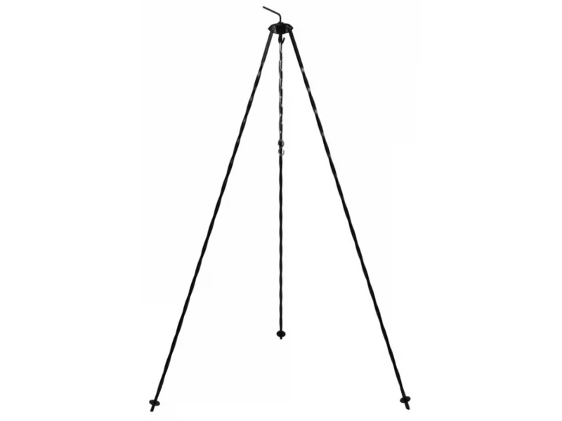 Trepied din metal pentru ceaun, 120cm cu carlig si lant
