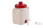 Bidon din plastic cu robinet,maner metalic,capacitate 5l