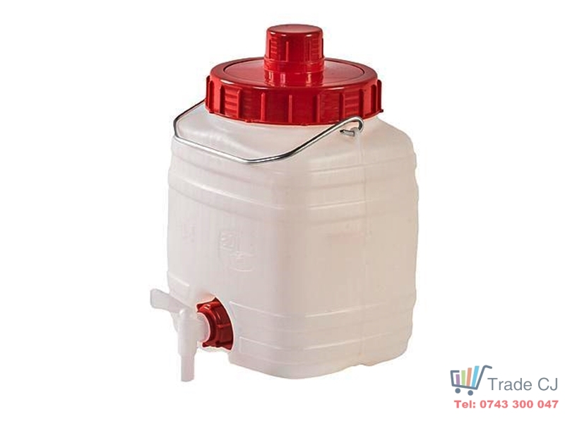 Bidon din plastic cu robinet,maner metalic,capacitate 5l