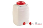 Bidon din plastic cu robinet,maner metalic,capacitate 15l