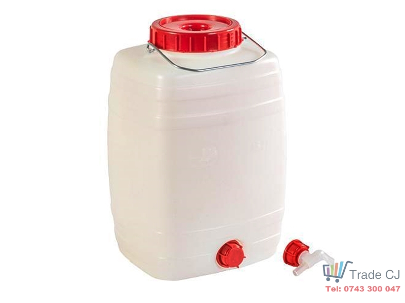 Bidon din plastic cu robinet,maner metalic,capacitate 15l