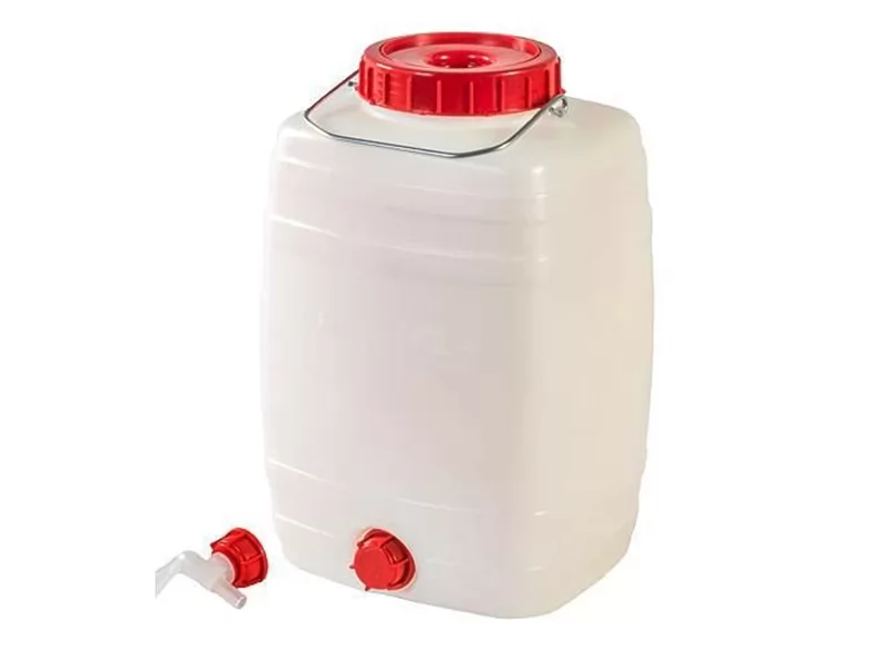 Bidon din plastic cu robinet,maner metalic,capacitate 15l