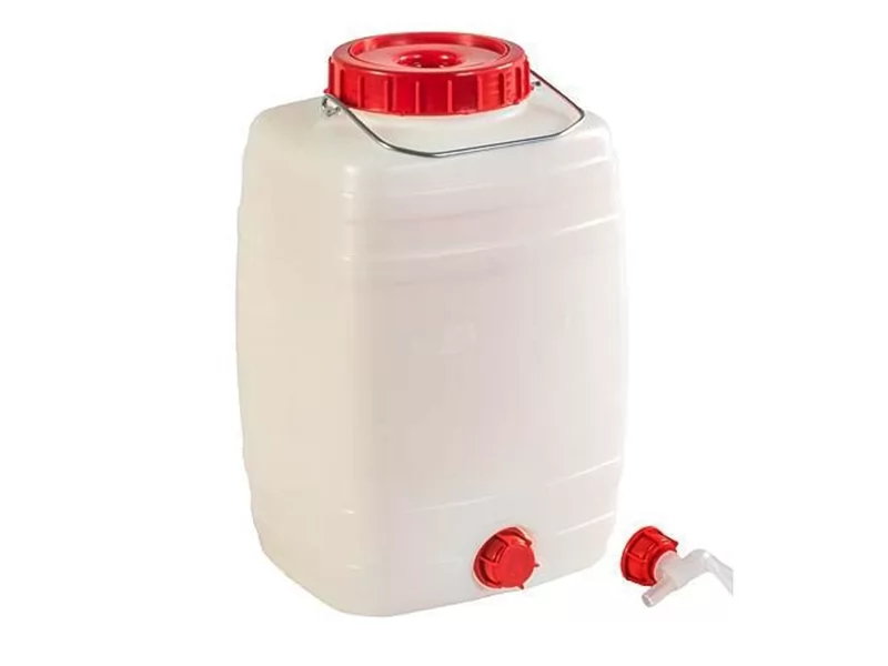Bidon din plastic cu robinet,maner metalic,capacitate 15l