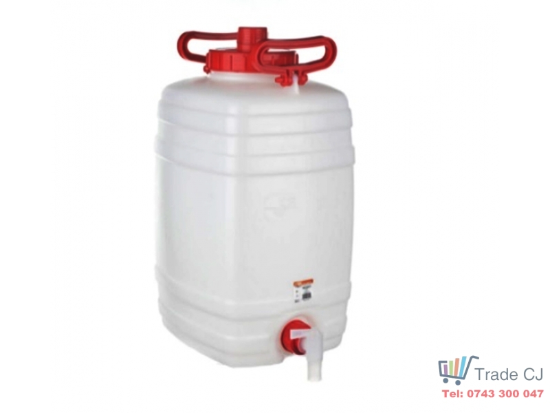 Bidon din plastic cu robinet si manere,capacitate 20l