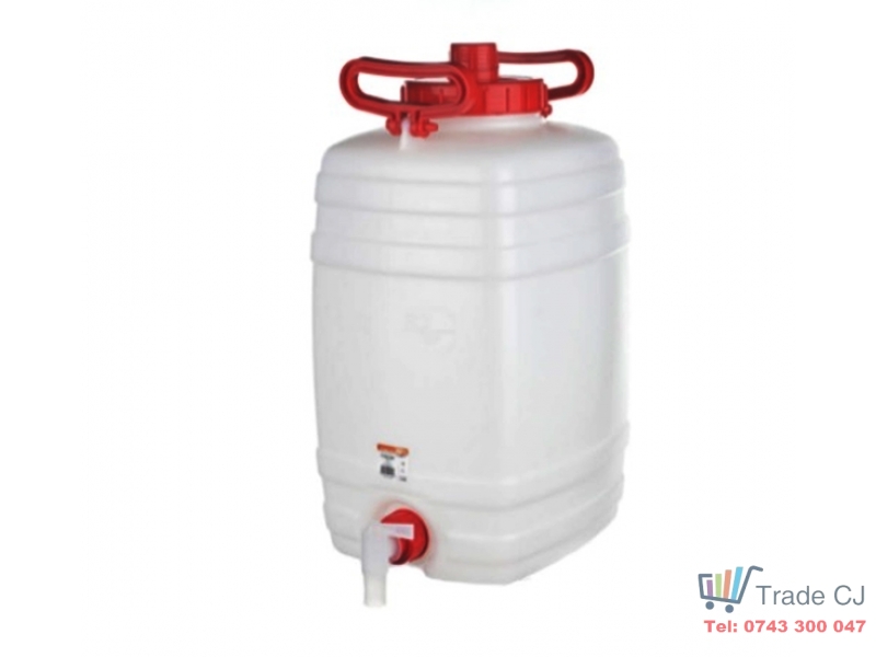 Bidon din plastic cu robinet si manere,capacitate 20l