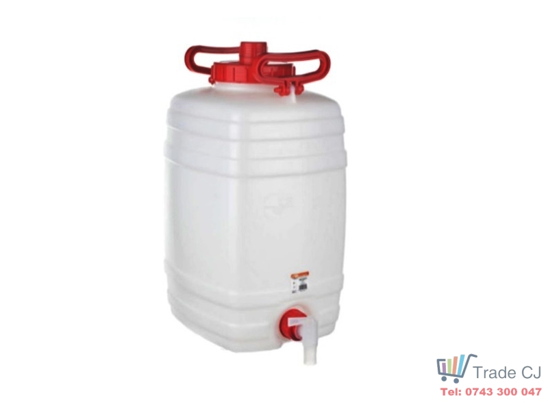 Bidon din plastic cu robinet si manere, capacitate 25 l
