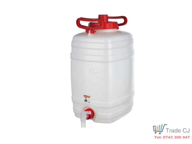 Bidon din plastic cu robinet si manere, capacitate 25 l