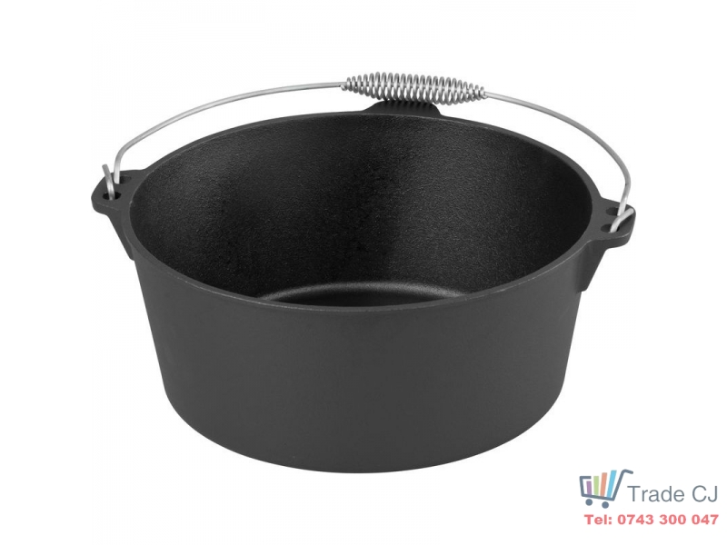 Ceaun din fonta pentru gulas, cu maner din otel inoxidabil, 30x13cm, 7.22l