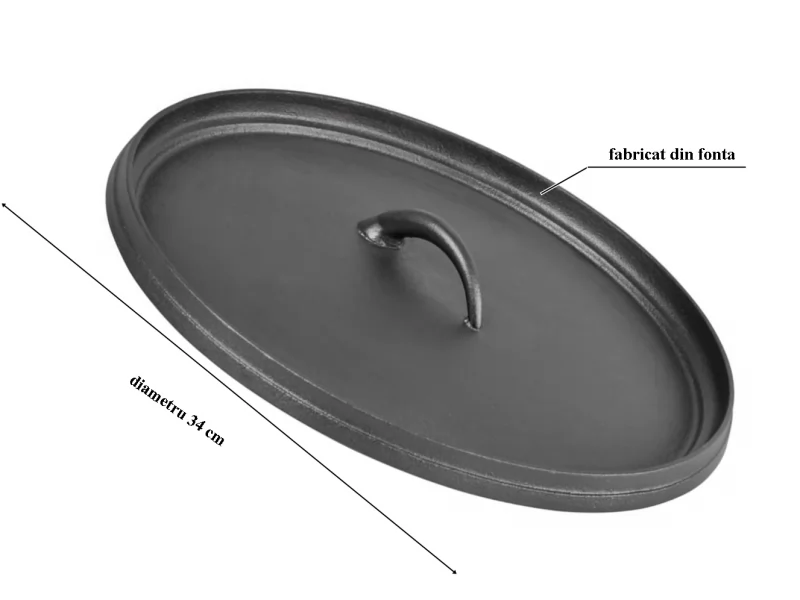 Capac din fonta pentru ceaun 10.1l, diametru 34 cm