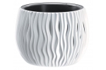 Ghiveci flori Bowl 240,diametru 160mm,inaltime 170 mm,alb
