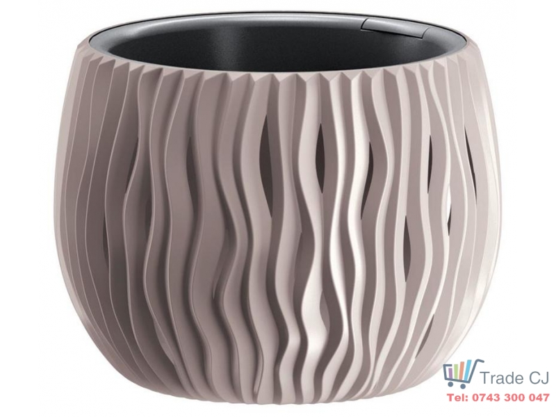 Ghiveci flori Bowl 240,diametru 160mm,inaltime 170 mm,bej mocca