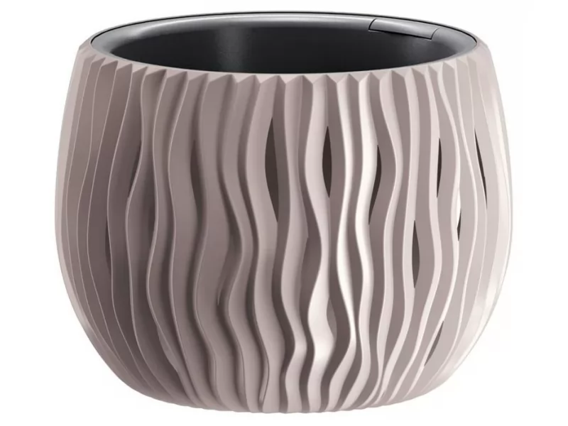 Ghiveci flori Bowl 240,diametru 160mm,inaltime 170 mm,bej mocca