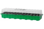 Tava pentru rasaduri cu capac din plastic transparent, 36 alveole, 54x15x13 cm