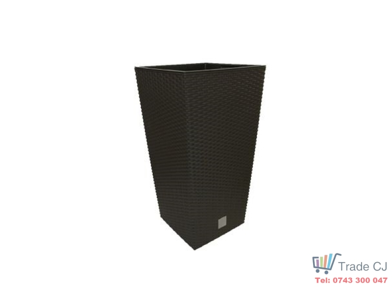 Ghiveci pentru flori tip ratan SGTT Square, capacitate 21 49 l, maro
