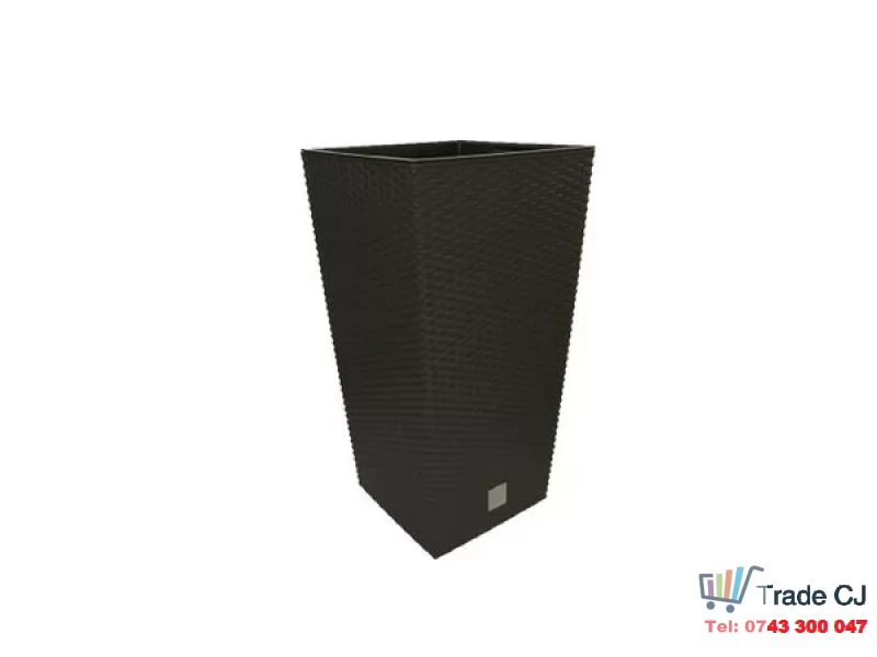 Ghiveci pentru flori tip ratan SGTT Square, capacitate 21 49 l, maro