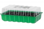 Tava pentru rasaduri cu capac din plastic transparent, 24 alveole, 35x22x12 cm