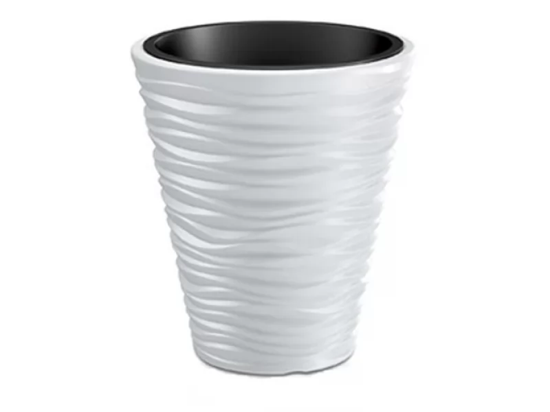 Ghiveci pentru flori SGTT diametru 34.5 cm,inaltime 38.5 cm,alb