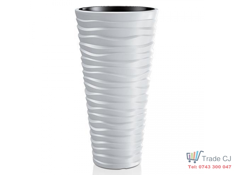Ghiveci pentru flori SGTT diametru 39cm,inaltime 75cm,alb