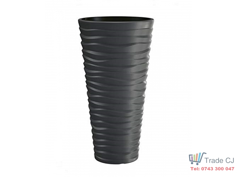 Ghiveci pentru flori SGTT diametru 39cm, inaltime 75cm, gri