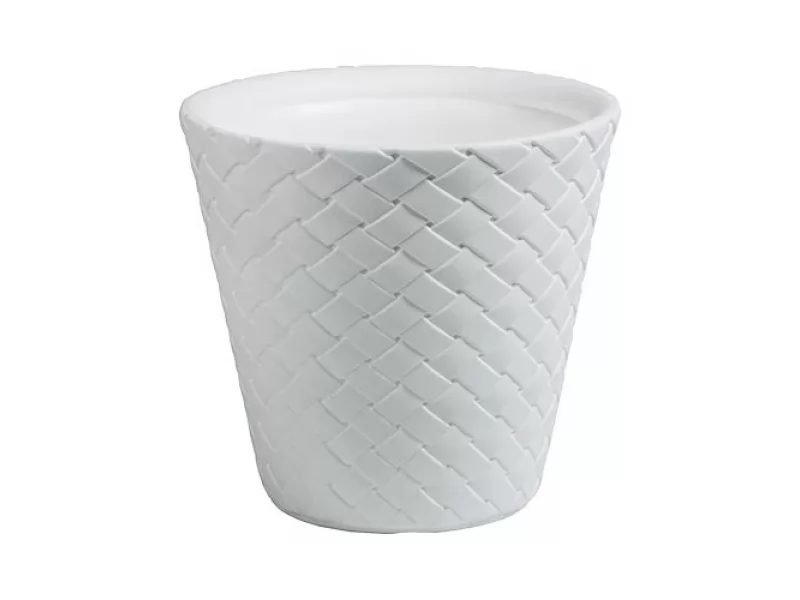 Ghiveci flori RoundMatuba,alb,diametru 35 cm,inaltime 32 cm