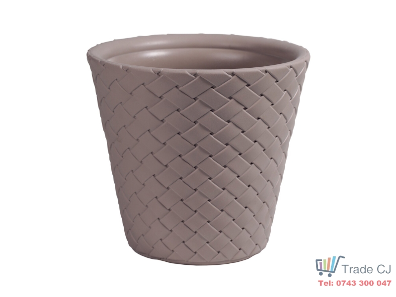 Ghiveci flori RoundMatuba,mocca,diametru 35 cm,inaltime 32 cm