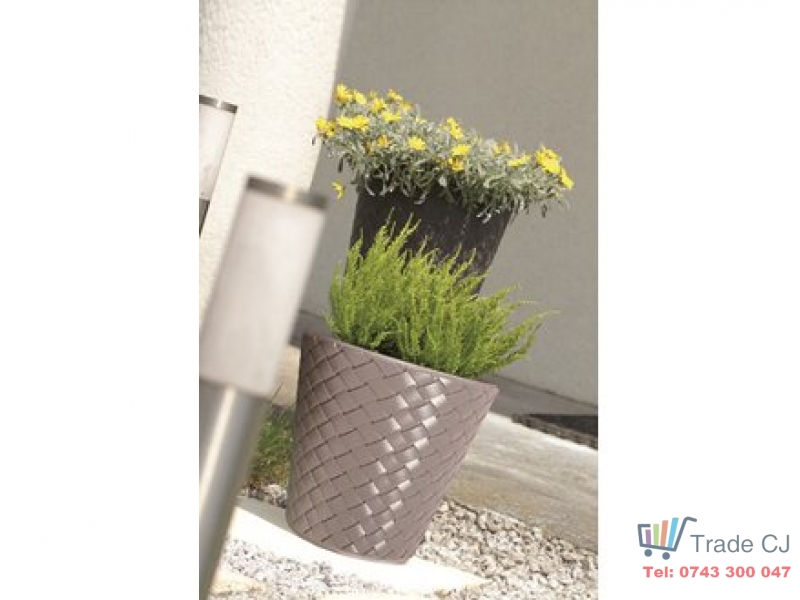 Ghiveci flori RoundMatuba,mocca,diametru 35 cm,inaltime 32 cm