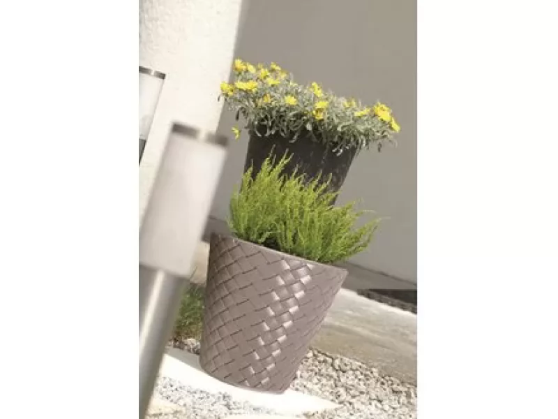 Ghiveci flori RoundMatuba,mocca,diametru 35 cm,inaltime 32 cm