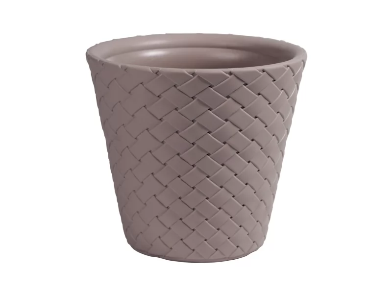Ghiveci flori RoundMatuba,mocca,diametru 35 cm,inaltime 32 cm