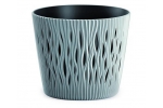 Ghiveci decorativ pentru flori, rotund, verde salvie, capacitate 3l, 16x18 cm