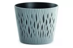 Ghiveci decorativ pentru flori, rotund, verde salvie, capacitate 3l, 16x18 cm