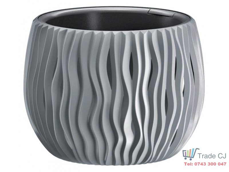 Ghiveci flori Bowl 240,diametru 160mm,inaltime 170 mm,gri